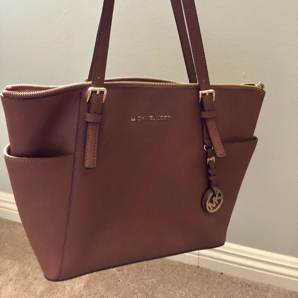 Michael Kors brown leather tote
